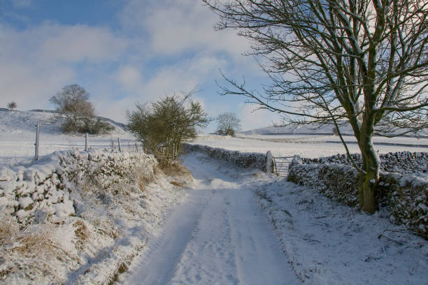 A snowy winters day in the Peak District National Park