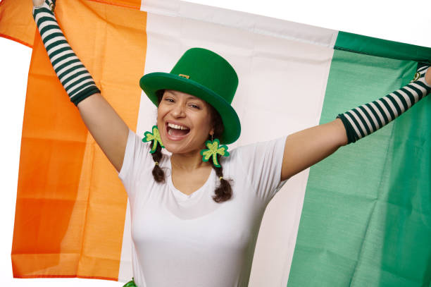 istock Woman celebrating St. Patrick's Day 1473005108