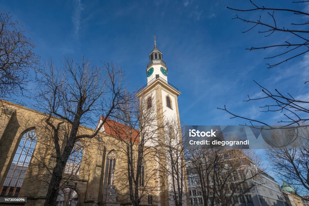 Hospitalkirche (Hospital Church) - Stuttgart, Germany Stuttgart, Germany - Dec 17, 2019: Hospitalkirche (Hospital Church) - Stuttgart, Germany Architecture Stock Photo