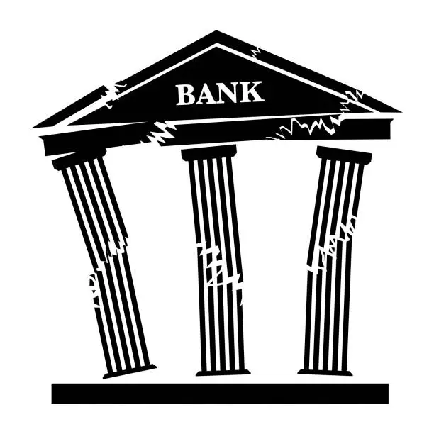 Vector illustration of Bank run