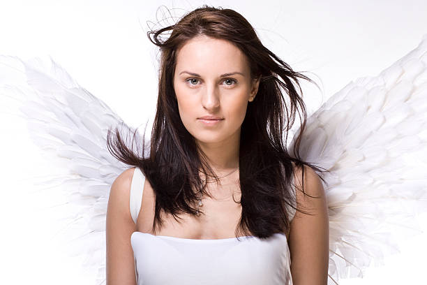 istock young woman with angel wings 147300873