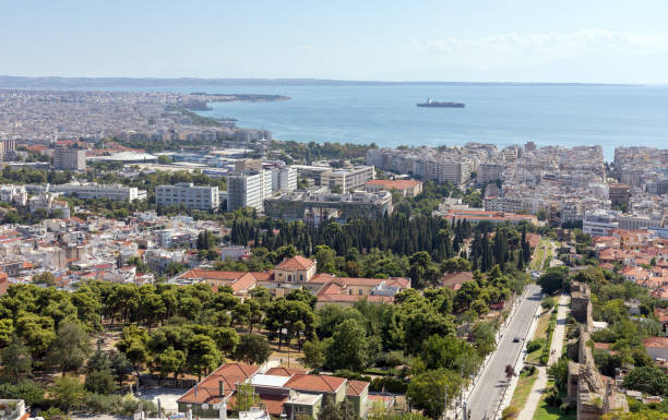 istock Panoramic view of Thessaloniki from Trigonion tower, Macedonia, Greece. 1473009463