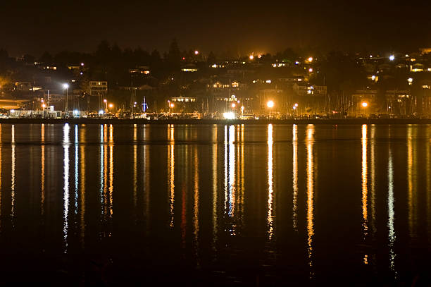 Harbour bay di notte - foto stock