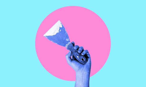 istock Art collage. A hand with a handyman in neon. 1473009603