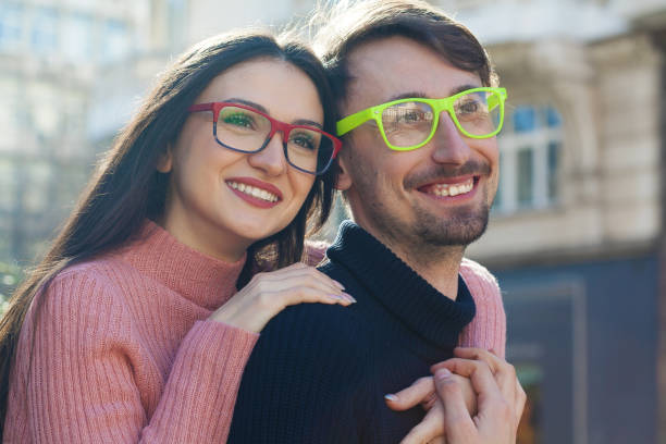 istock Young couple wearing glasses 1473019808