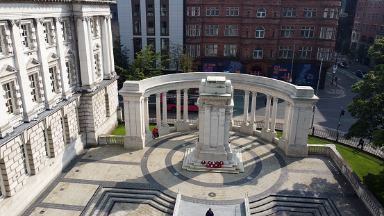 World War one Cenotaph at Belfast City Hall in Co Antrim Northern Ireland