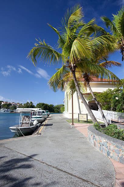 istock Boat dock on a tropical island 147302548