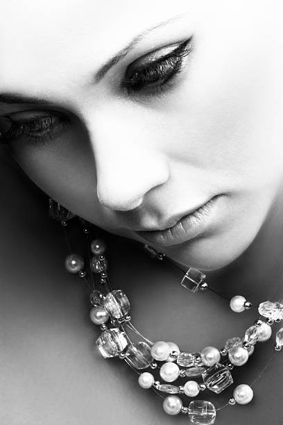 istock Woman with pearl necklace 147302589