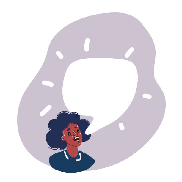 istock Vector illustration of Portrait of happy young women empty speech bubbles 1473028277