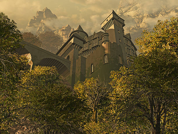 istock Looking Up At A Castle Fortress 147302946