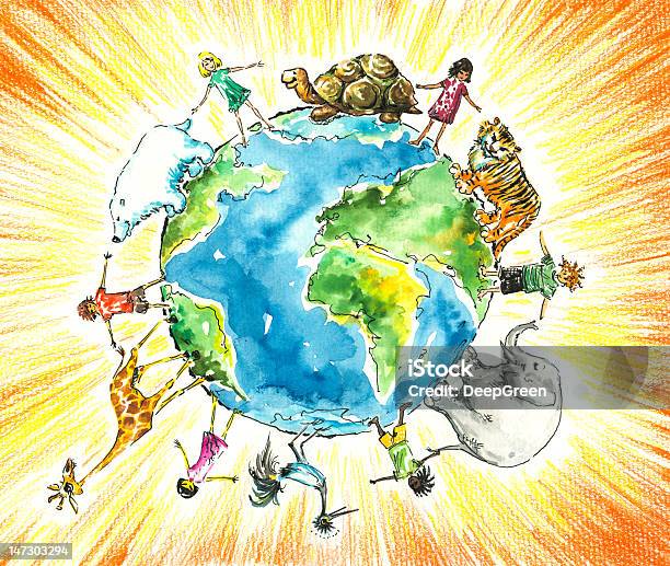 Children And Animals Stock Illustration - Download Image Now - Globe - Navigational Equipment, Planet - Space, Watercolor Painting - iStock Children And Animals Stock Illustration - Download Image Now - Globe - Navigational Equipment, Planet - Space, Watercolor Painting - iStock