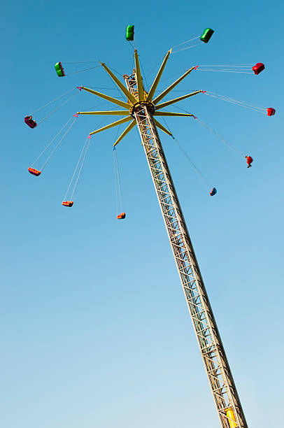 istock Modern lift chairoplane carousel on fun fair 147303894