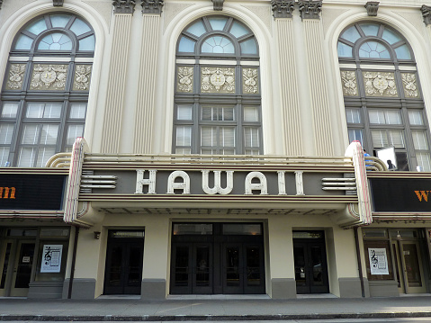 Beautifully restored old movie theater in downtown Honolulu.