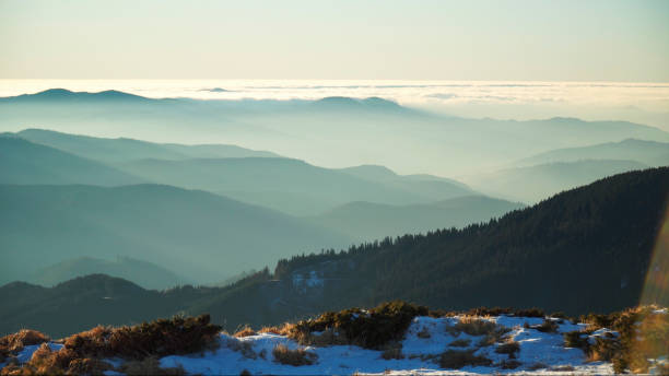 Gangwon-do Taebaeksan Mountain Dazzling Sanggodae and Snow Scenery
