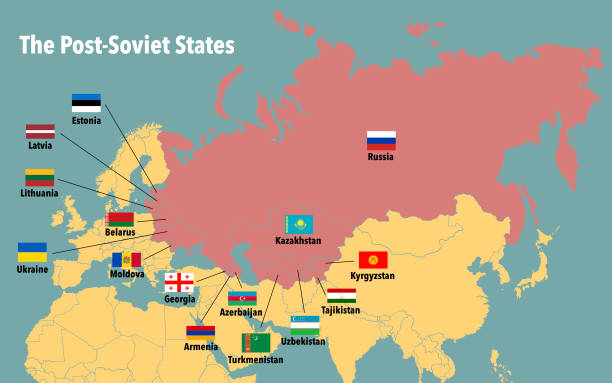 illustrations, cliparts, dessins animés et icônes de les pays appartenant à l’ex-union soviétique - former soviet union map russia war