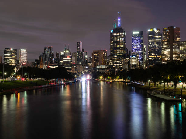 istock Urban skyline and river at dawn 1473050886