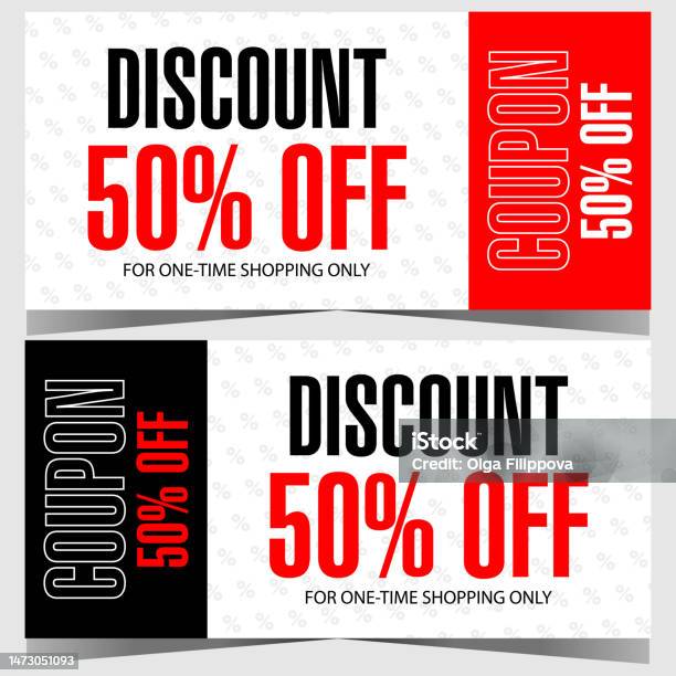 List Diskon Template Desain Kupon Diskon Dengan Indikasi Persentase Pengurangan ...