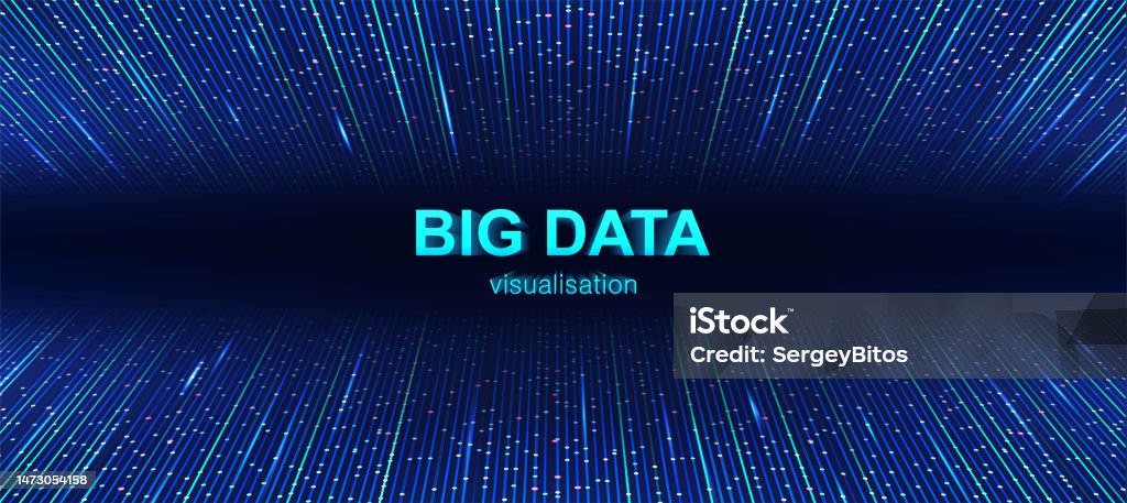 Colorful Big Data Visualization Background Stock Illustration ...