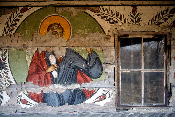 istock Old painting on a church wall 147305488