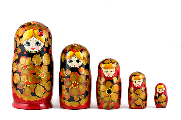 babushka - russian nesting doll skill doll russia fotografías e imágenes de stock