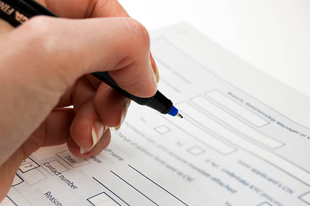 Voting/application form stock photo