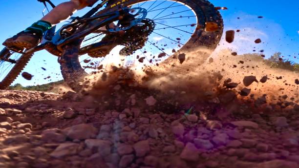 istock Mountain bike action. 1473057940