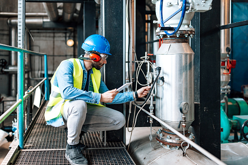 Boiler Checking Checking The Boilers Stock Photo - Download Image Now - Boiler, Factory ...