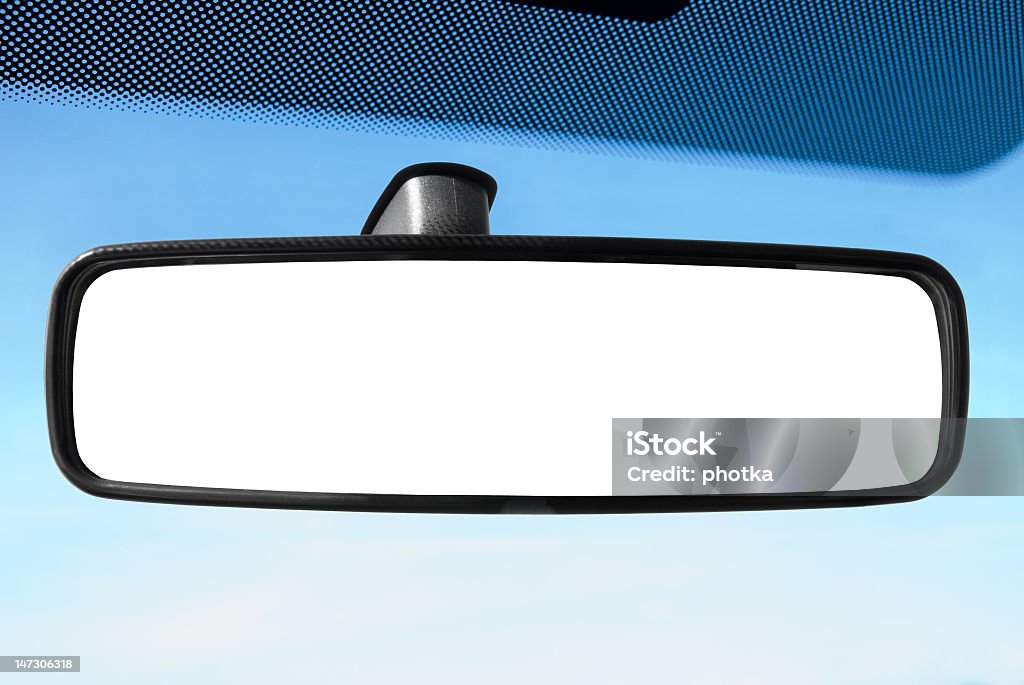 A rear view mirror in a car in cartoon Rear view mirror in a car Rear-View Mirror Stock Photo