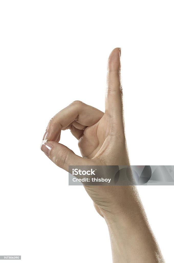 Buchstabe D in ASL - Lizenzfrei Alphabet Stock-Foto
