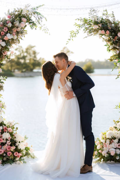 istock wedding ceremony on a high pier near the river 1473064999