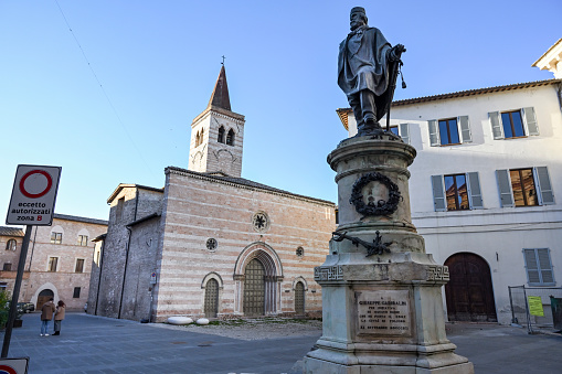 Foligno, Umbria, Italy: Located in front of Piazza Garibaldi, the collegiate church is a religious structure of austere beauty dating back to the 10th century
