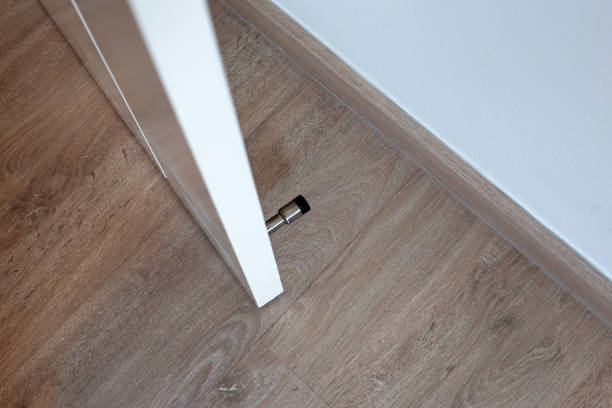 istock White door with door stopper 1473069262