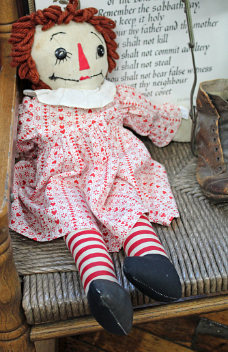 Raggedy Ann doll at the antique stores