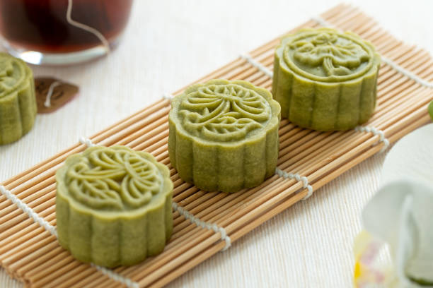 istock Traditional Chinese matcha green tea mooncake 1473073650