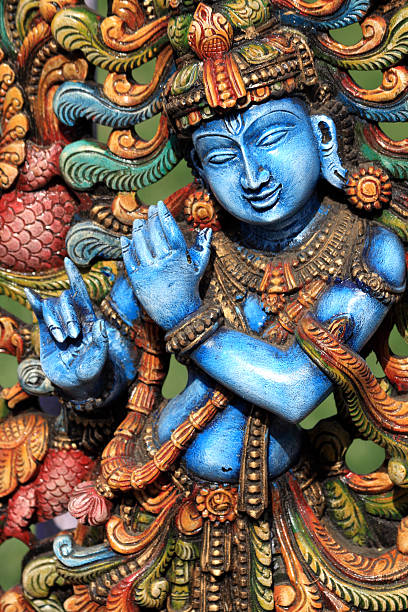 istock A colorful carving of Lord Krishna 147307517