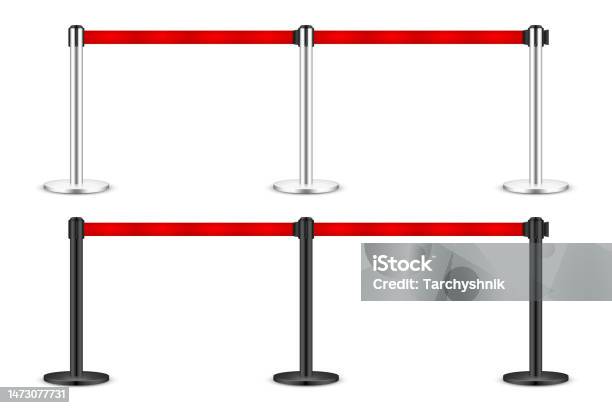 Red Crowd Control Post Realistic Red Retractable Belt Stanchion Crowd Control Barrier Posts ...