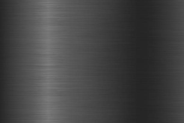 istock Realistic black metal texture with scratches. Brushed steel or aluminium plate. Old grunge polished metal surface. Vector illustration 1473079468