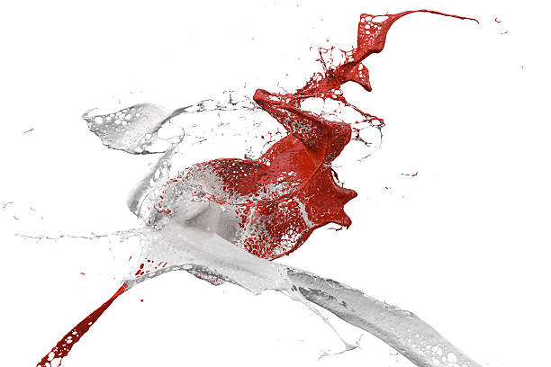 istock splashing colors in red and white 147308017