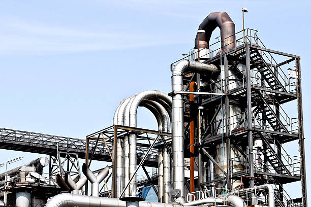 istock Part of a oil refinery 147308791