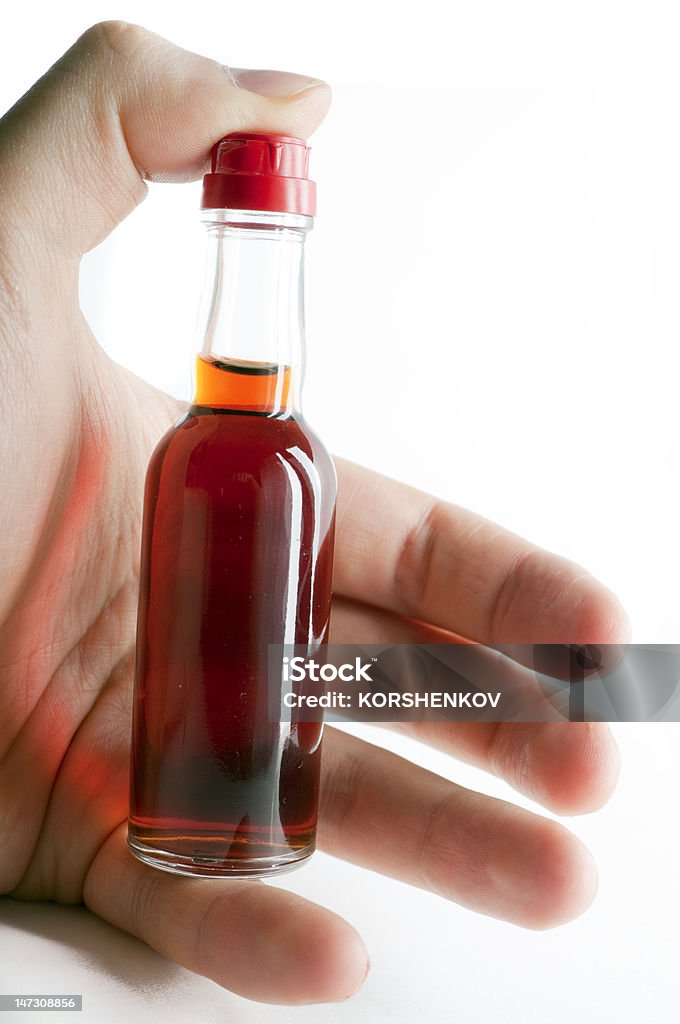 미니바 병 알코올 - 로열티 프리 갈색 스톡 사진
