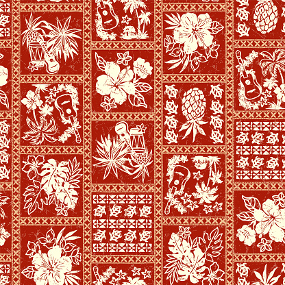 Seamless pattern for simple aloha shirt,