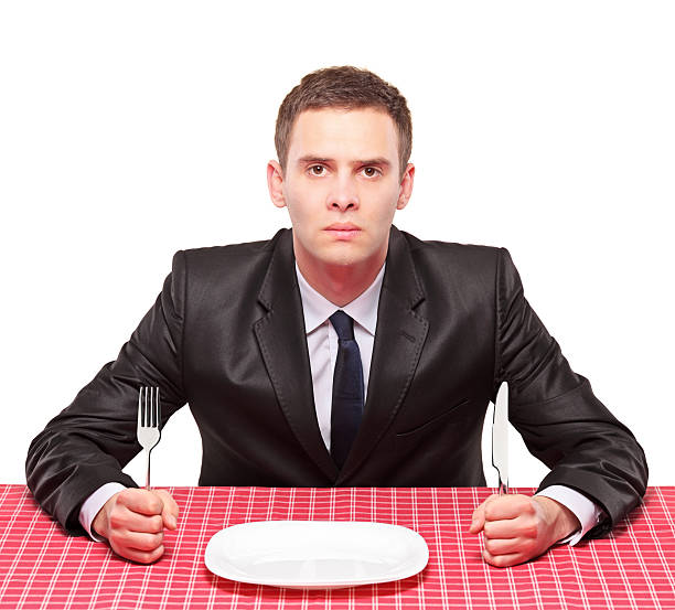 istock Businessman waiting his meal 147309111