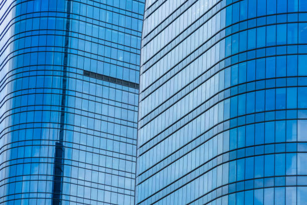 Urban abstract - windowed corner of office building