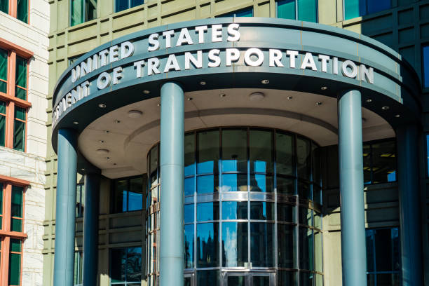 United States Department of Transportation building in Washington DC, USA stock photo