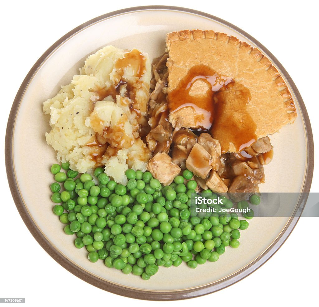 Tourte au poulet, de la purée de pois & - Photo de Aliment libre de droits