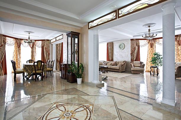 Luxury home interior stock photo