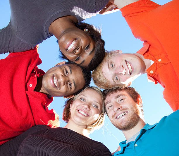 istock Multi ethnic group of college students smiling 147309744