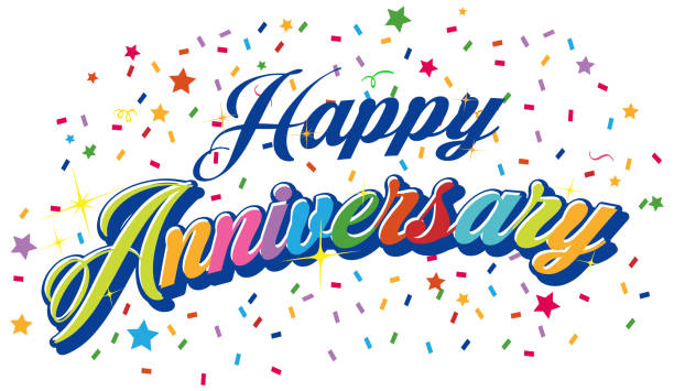 450+ Happy Anniversary Confetti Stock Illustrations, Royalty-Free