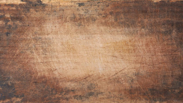 wooden chopping board background or backdrop - wood old weathered copy space imagens e fotografias de stock