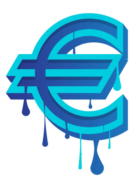 ilustrações de stock, clip art, desenhos animados e ícones de euro sign graffiti. abstract modern street art of european union currency symbol performed in urban painting style. - european community backgrounds european union currency wealth